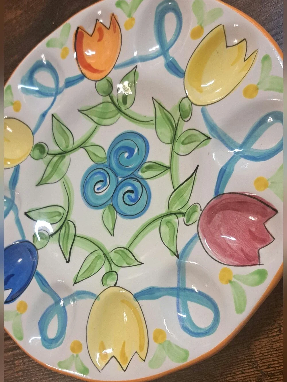 Vicki Carroll Pottery  Deviled Egg Serving Plate 10.5